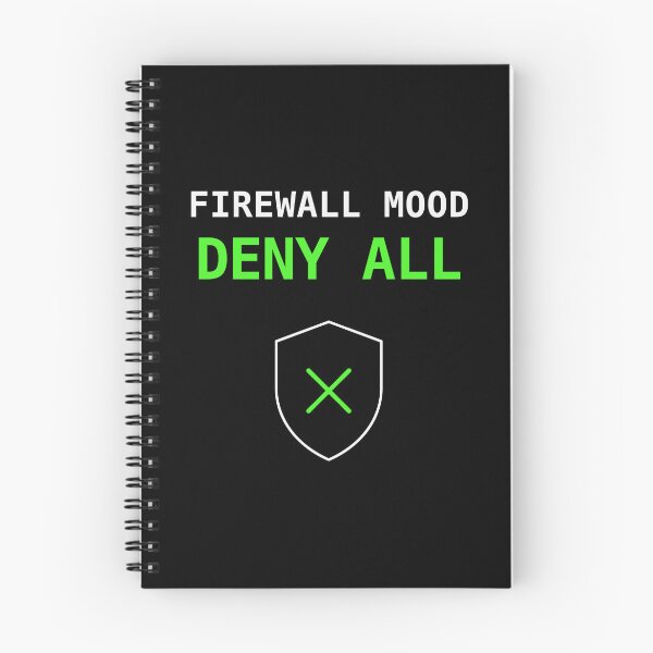 Item preview, Firewall Mood: Deny All – Funny IT security design designed and sold by dude-sign.