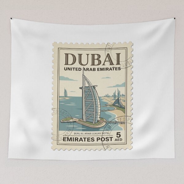 Item preview, Vintage Dubai Burj Al Arab Travel Stamp designed and sold by k3rstman1.