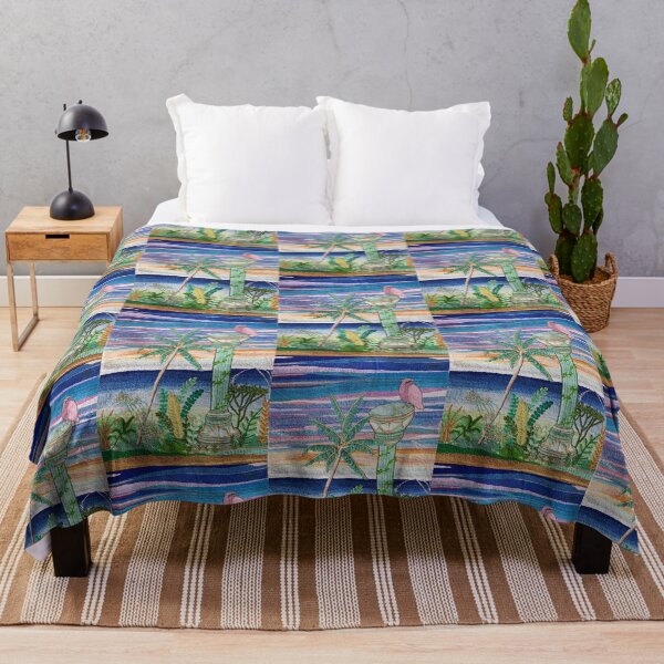 Item preview, Ocean Bird Column Thread Painting Tapestry designed and sold by LyLauDesign.