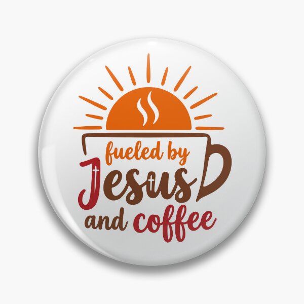 Item preview, Fueled by Jesus and Coffee Christian Faith Sunrise Mug Design designed and sold by LOVEARTDESIGN.