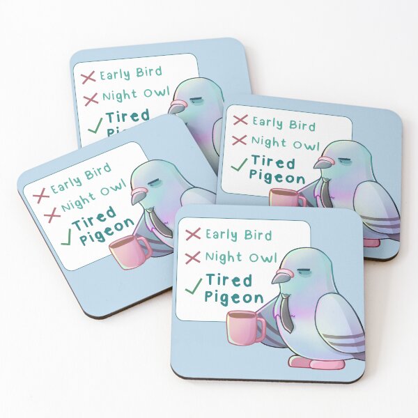 Item preview, Tired Pigeon (Text Version) designed and sold by franzieart.