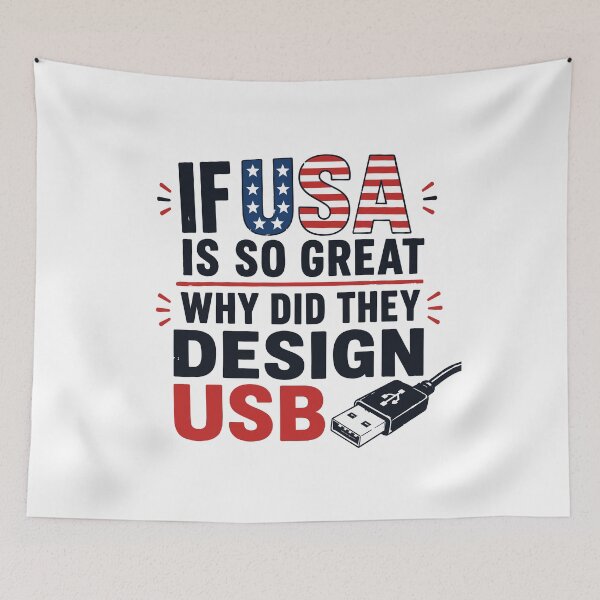 Item preview, If USA Is So Great Why USB Retro Humor designed and sold by w1ckerman.
