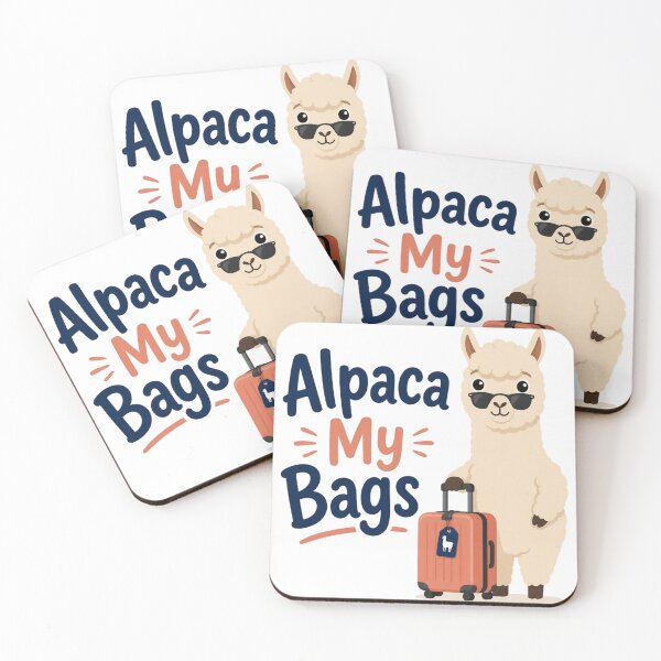 Item preview, Alpaca My Bags Cute Traveling Alpaca Pun designed and sold by Cerys-GS.