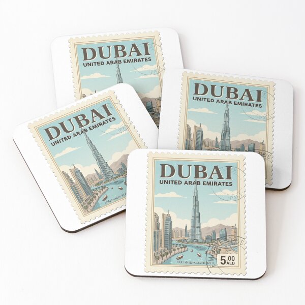 Item preview, Vintage Dubai Burj Khalifa Travel Stamp designed and sold by k3rstman1.