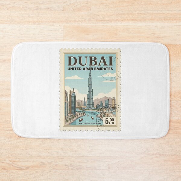 Item preview, Vintage Dubai Burj Khalifa Travel Stamp designed and sold by k3rstman1.