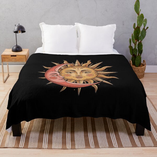 Item preview, Funny Sun Face Pink Crescent Moon Celestial Stars Art designed and sold by elderberry.