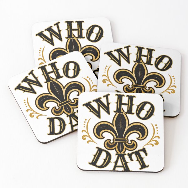 Item preview, WHO DAT Arched Fleur-de-lis – Vintage New Orleans Saints Style designed and sold by PoppaBear71.