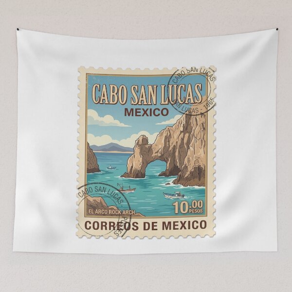 Item preview, Vintage Cabo San Lucas Mexico Travel Stamp designed and sold by k3rstman1.