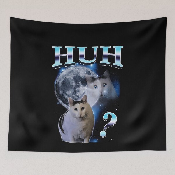 Item preview, Funny HUH Confused Cats Full Moon Space Art designed and sold by elderberry.
