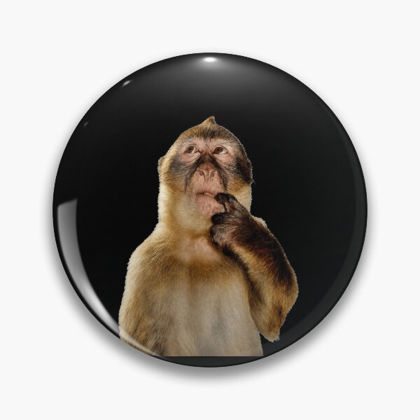 Item preview, Thoughtful Monkey With Curious Thinking Look designed and sold by elderberry.