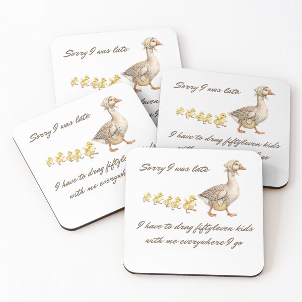Item preview, Sorry I was late I have to drag fiftyleven kids with me everywhere Mom Life Funny Mama Goose with Goslings designed and sold by Neurospicy Trolls.