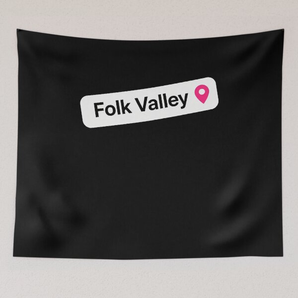 Item preview, Funny Folk Valley Meme Location Pin Travel Destination Art designed and sold by elderberry.
