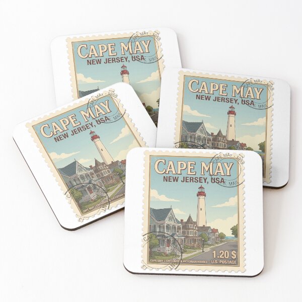 Artikelvorschau, Cape May Leuchtturm Viktorianische Häuser Reisebriefmarke entworfen und verkauft von k3rstman1.