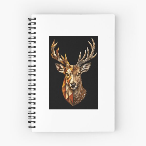 Item preview, Half Low Poly Spotted Deer Portrait designed and sold by VeltrixaDesigns.