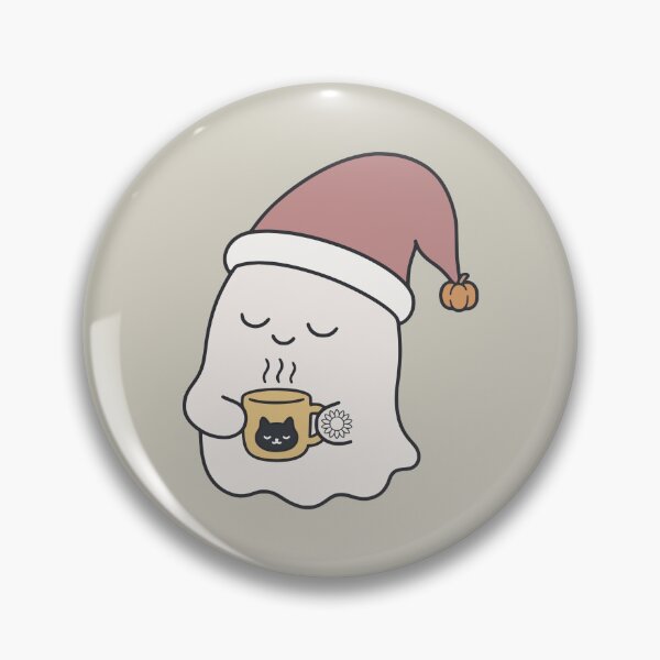 Item preview, Minimalist Retro Ghost In Sleeping Cap with Cat-Face Coffee Mug designed and sold by suncorner28.