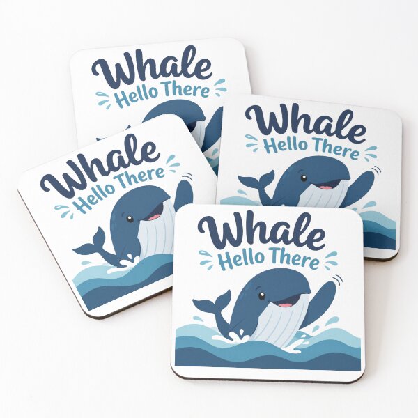 Item preview, ​Whale Hello There Cute Ocean Blue Whale designed and sold by Cerys-GS.