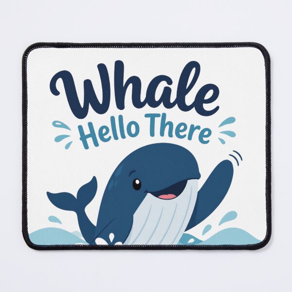 Item preview, Whale Hello There Cute Ocean Blue Whale designed and sold by Cerys-GS.