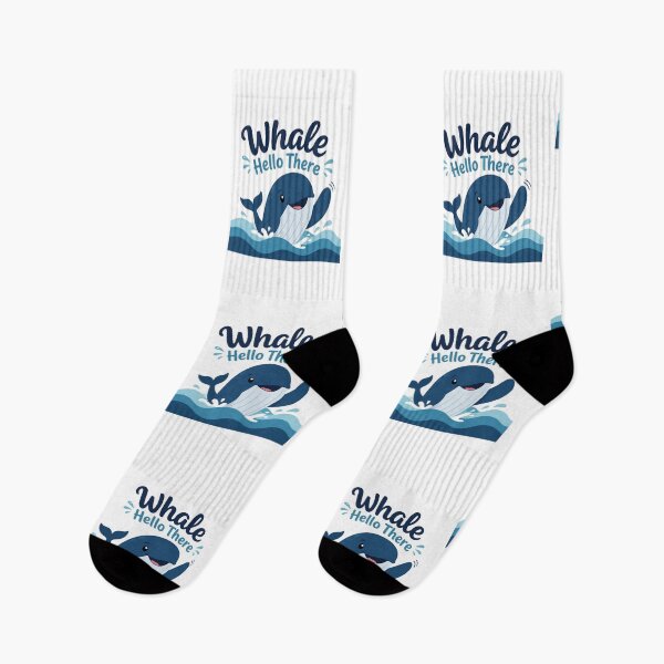 Item preview, ​Whale Hello There Cute Ocean Blue Whale designed and sold by Cerys-GS.