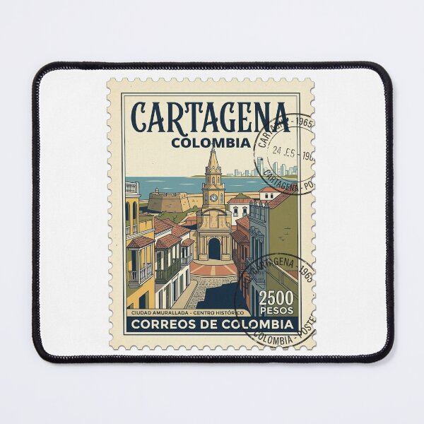 Item preview, Vintage Cartagena Colombia Walled City Travel Stamp designed and sold by k3rstman1.
