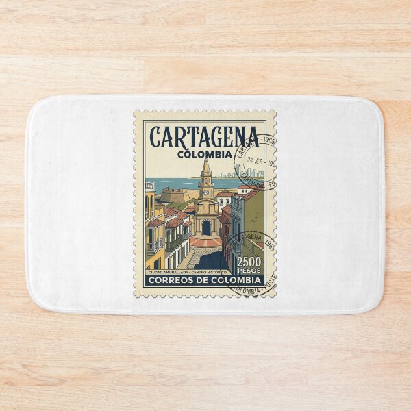 Item preview, Vintage Cartagena Colombia Walled City Travel Stamp designed and sold by k3rstman1.
