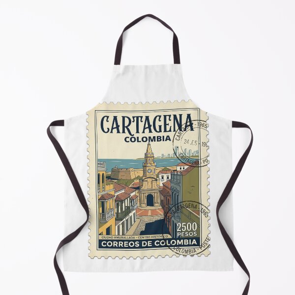 Item preview, Vintage Cartagena Colombia Walled City Travel Stamp designed and sold by k3rstman1.