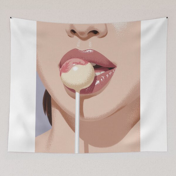 Item preview, Woman Lips with Lollipop designed and sold by rymarenko.