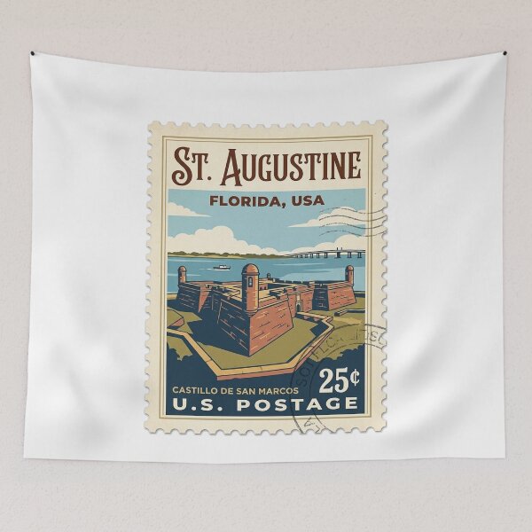 Item preview, Vintage Castillo De San Marcos Florida Travel Stamp designed and sold by k3rstman1.