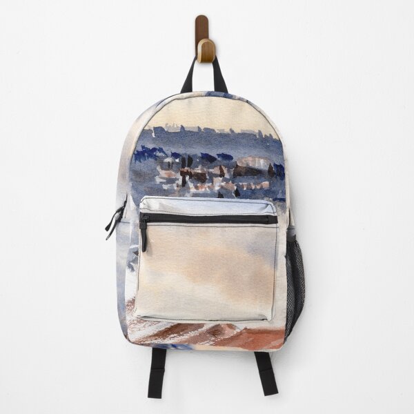 Item preview, River at Sunset | Watercolor Landscape Sketch designed and sold by Tsveti_watercolors.