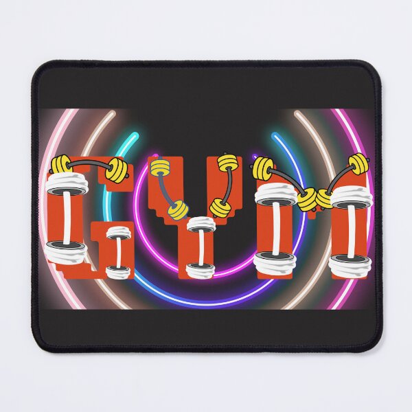 Item preview, Gym Dumbbell Typography Neon Fitness Design | Workout Lover Gym Art designed and sold by Palette _Vibes.