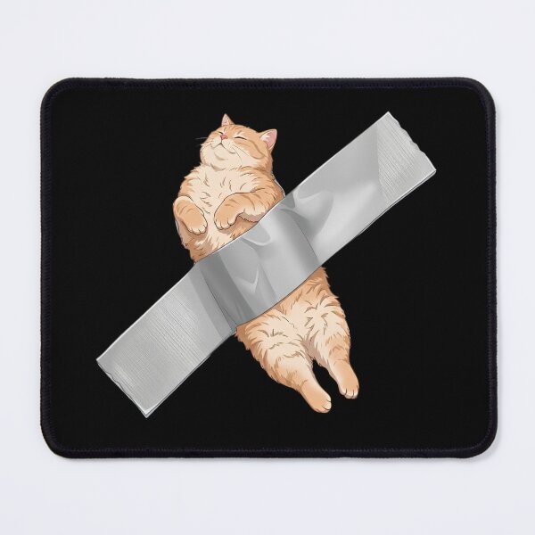 Item preview, Funny Duct Tape Cat – Cute Orange Tabby Stuck Sleeping Cartoon for Cat Lovers Humour designed and sold by nomu-nomu.