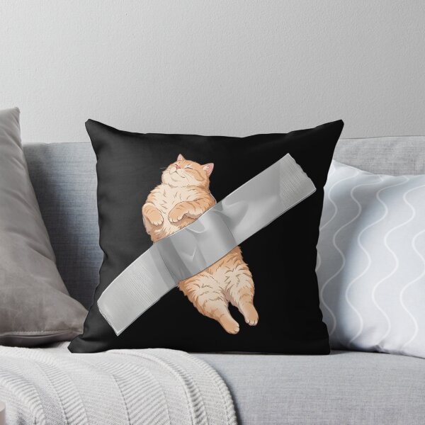 Item preview, Funny Duct Tape Cat – Cute Orange Tabby Stuck Sleeping Cartoon for Cat Lovers Humour designed and sold by nomu-nomu.