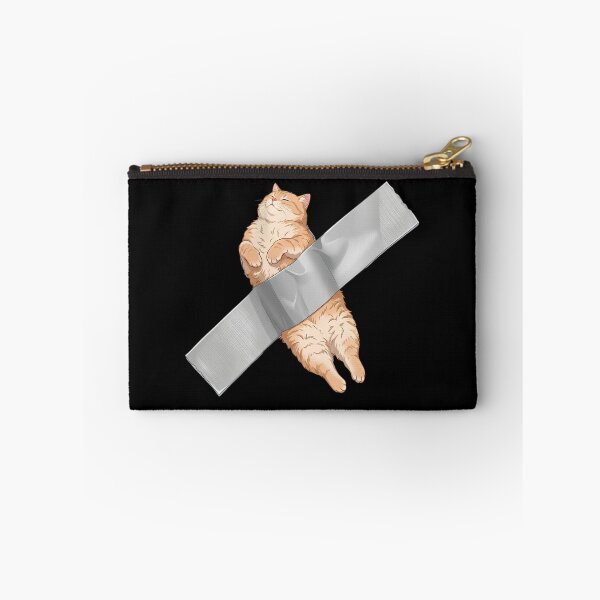 Item preview, Funny Duct Tape Cat – Cute Orange Tabby Stuck Sleeping Cartoon for Cat Lovers Humour designed and sold by nomu-nomu.