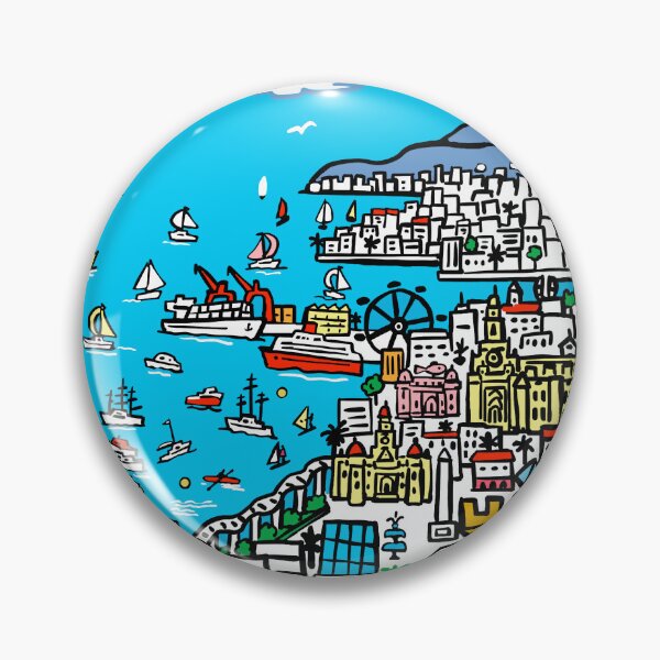 Item preview, Malaga City Spain Drawing designed and sold by Traveldrawings.