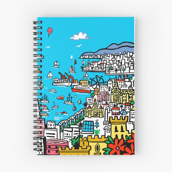 Item preview, Malaga City Spain Drawing designed and sold by Traveldrawings.