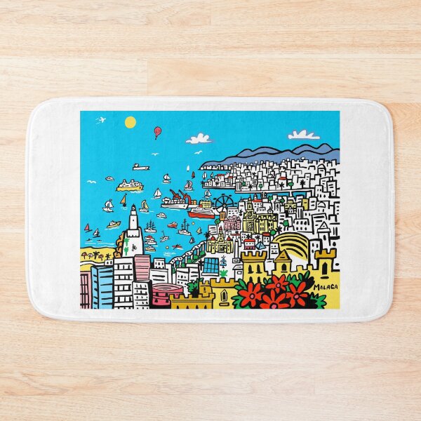 Item preview, Malaga City Spain Drawing designed and sold by Traveldrawings.
