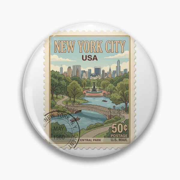 Item preview, Vintage Central Park New York City Travel Stamp designed and sold by k3rstman1.