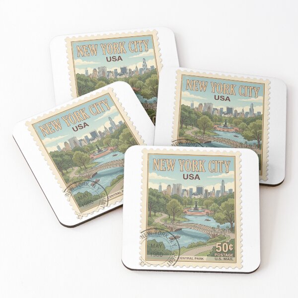 Item preview, Vintage Central Park New York City Travel Stamp designed and sold by k3rstman1.