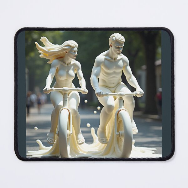 Item preview, The Secret World of Milk Cyclists: Surreal Fluid Dynamics Glass Container Poster designed and sold by Creative-RE.