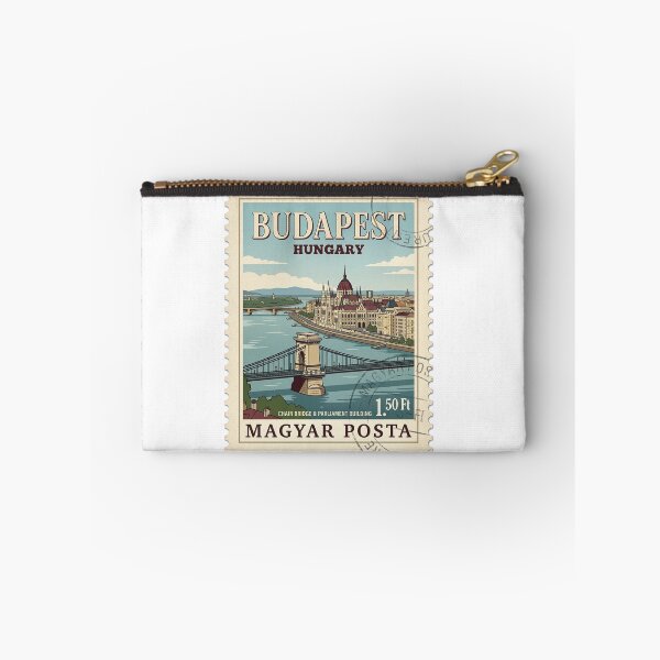 Item preview, Vintage Budapest Hungary Travel Stamp Cityscape designed and sold by k3rstman1.