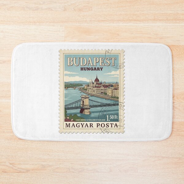 Item preview, Vintage Budapest Hungary Travel Stamp Cityscape designed and sold by k3rstman1.
