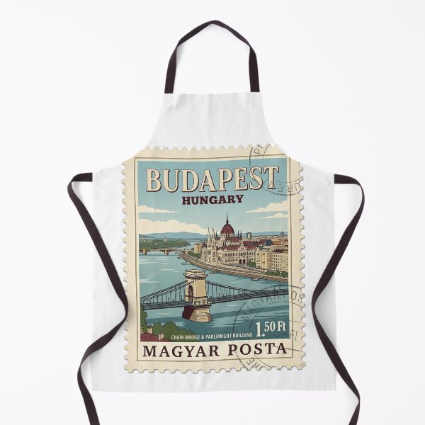 Item preview, Vintage Budapest Hungary Travel Stamp Cityscape designed and sold by k3rstman1.