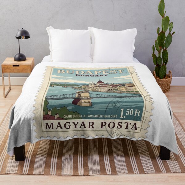 Item preview, Vintage Budapest Hungary Travel Stamp Cityscape designed and sold by k3rstman1.