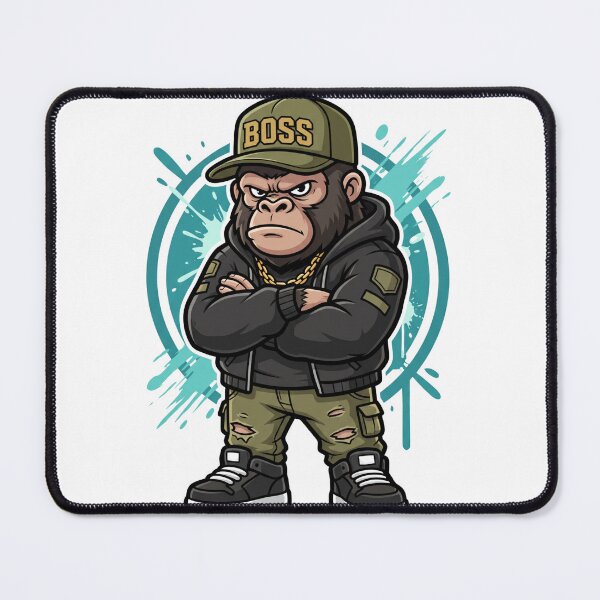 Item preview, Boss Gorilla Streetwear Street King designed and sold by WearTheVibe Store.