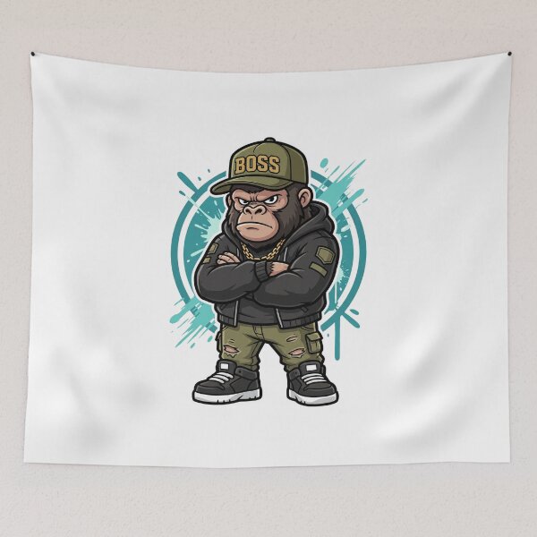 Item preview, Boss Gorilla Streetwear Street King designed and sold by WearTheVibe Store.