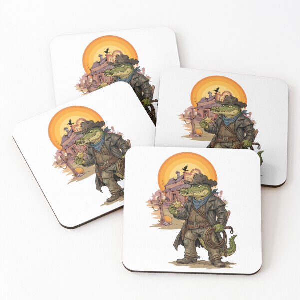 Item preview, Alligator Sheriff Sunset Cartoon 2 designed and sold by Museum Of Non-Existing Art.