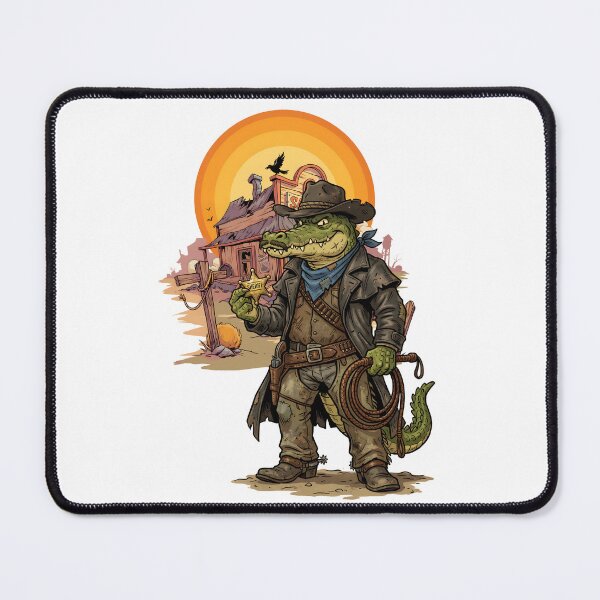 Item preview, Alligator Sheriff Sunset Cartoon 2 designed and sold by Museum Of Non-Existing Art.