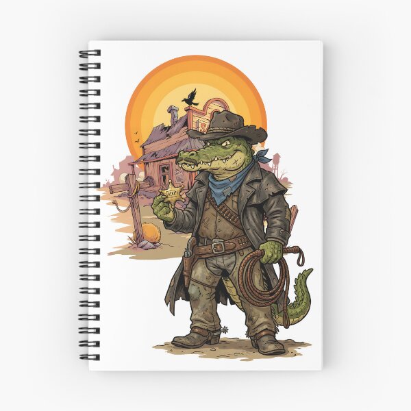 Item preview, Alligator Sheriff Sunset Cartoon 2 designed and sold by Museum Of Non-Existing Art.