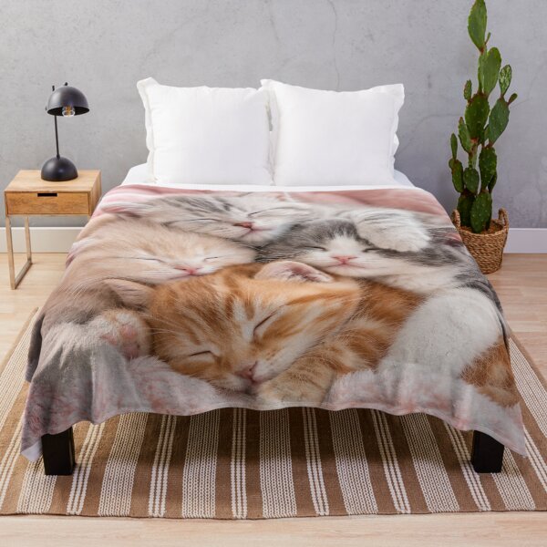 Item preview, Sleeping Kittens on Soft Pink Blanket designed and sold by Sasas Design.