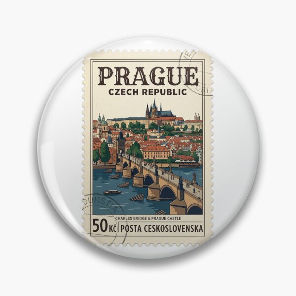 Item preview, Prague Charles Bridge Vintage Travel Stamp designed and sold by k3rstman1.