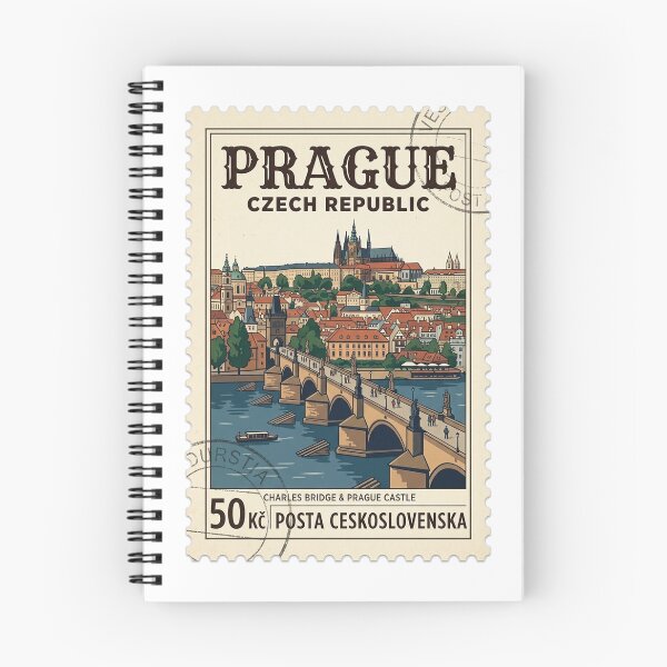 Item preview, Prague Charles Bridge Vintage Travel Stamp designed and sold by k3rstman1.